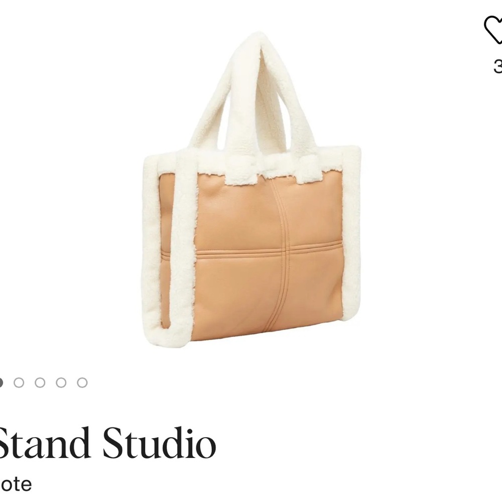Stand Studio Cream and Tan Tote Bag